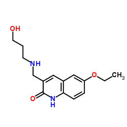 6-Ethoxy-3-{[(3-hydroxypropyl)amino]methyl}-2(1H)-quinolinone结构式