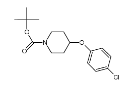 4-(4-Chloro-phenoxy)-piperidine-1-carboxylic acid tert-butyl ester Structure