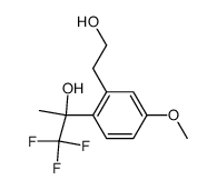 1,1,1-trifluoro-2-[2-(2-hydroxyethyl)-4-methoxyphenyl]propan-2-ol结构式