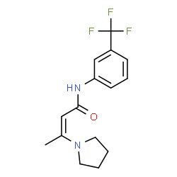 3-PYRROLIDIN-1-YL-BUT-2-ENOIC ACID (3-TRIFLUOROMETHYL-PHENYL)-AMIDE结构式