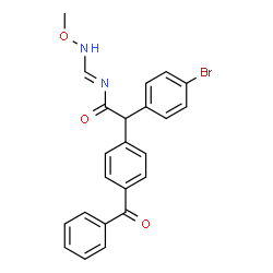 2-(4-BENZOYLPHENYL)-2-(4-BROMOPHENYL)-N-[(METHOXYIMINO)METHYL]ACETAMIDE结构式