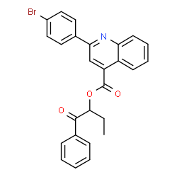 1-oxo-1-phenylbutan-2-yl 2-(4-bromophenyl)quinoline-4-carboxylate Structure