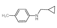 N-(环丙基甲基)-4-甲基苯胺结构式