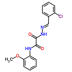 2-[(2E)-2-(2-Chlorobenzylidene)hydrazino]-N-(2-methoxyphenyl)-2-oxoacetamide Structure