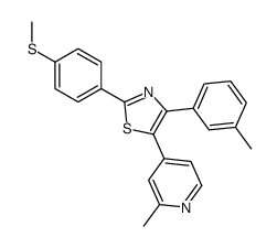 4-(3-methylphenyl)-5-(2-methylpyridin-4-yl)-2-(4-methylsulfanylphenyl)-1,3-thiazole Structure