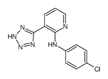 N-(4-Chlorophenyl)-3-(2H-tetrazol-5-yl)-2-pyridinamine结构式
