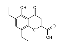 6,8-diethyl-5-hydroxy-4-oxochromene-2-carboxylic acid结构式