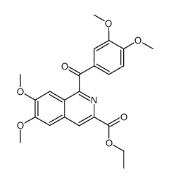 ethyl 1-(3,4-dimethoxybenzoyl)-6,7-dimethoxyisoquinoline-3-carboxylate结构式