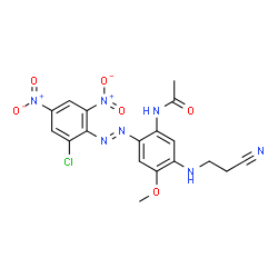 N-[2-[(2-chloro-4,6-dinitrophenyl)azo]-5-[(2-cyanoethyl)amino]-4-methoxyphenyl]acetamide Structure
