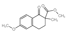 2-Naphthalenecarboxylicacid, 1,2,3,4-tetrahydro-6-methoxy-2-methyl-1-oxo-, methyl ester结构式
