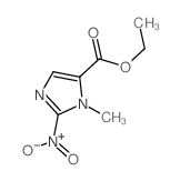 ethyl 3-methyl-2-nitro-imidazole-4-carboxylate结构式