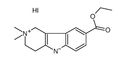 ethyl 2,2-dimethyl-1,3,4,5-tetrahydropyrido[4,3-b]indol-2-ium-8-carboxylate,iodide结构式