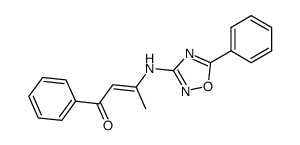 (Z)-1-phenyl-3-(5-phenyl-[1,2,4]oxadiazol-3-ylamino)-but-2-en-1-one Structure