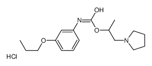 1-pyrrolidin-1-ium-1-ylpropan-2-yl N-(3-propoxyphenyl)carbamate,chloride结构式