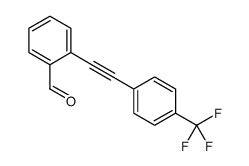2-[2-[4-(trifluoromethyl)phenyl]ethynyl]benzaldehyde Structure
