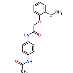 N-(4-Acetamidophenyl)-2-(2-methoxyphenoxy)acetamide结构式