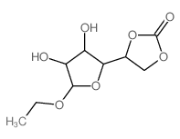 4-(5-ethoxy-3,4-dihydroxy-oxolan-2-yl)-1,3-dioxolan-2-one structure