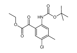 ethyl 2-[2-[(tert-butoxycarbonyl)amino]-5-chloro-4-methylphenyl]-2-oxoacetate Structure