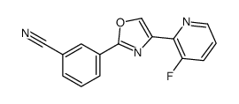 3-[4-(3-fluoropyridin-2-yl)-1,3-oxazol-2-yl]benzonitrile结构式