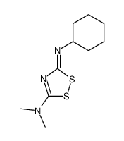 1H-1,2,4-Dithiazol-5-amine, 3-(cyclohexylimino)-N,N-dimethyl-结构式
