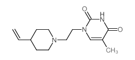 1-[2-(4-ethenylpyridin-1-yl)ethyl]-5-methyl-pyrimidine-2,4-dione Structure