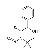 N-tert-butyl-N-(2-hydroxy-1-methylsulfanyl-2-phenylethyl)nitrous amide Structure