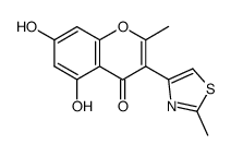 5,7-dihydroxy-2-methyl-3-(2-methyl-thiazol-4-yl)-chromen-4-one Structure