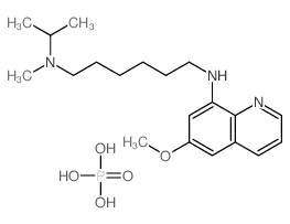 N-(6-methoxyquinolin-8-yl)-N'-methyl-N'-propan-2-ylhexane-1,6-diamine,phosphoric acid结构式