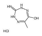 3-amino-6-methyl-1,2-dihydro-1,2,4,5-tetrazepin-7-one,hydrochloride Structure