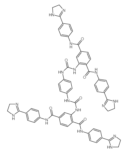 Urea, N,N-[1,4-phenylenebis[N-[2,5-bis[[4-(4,5-dihydro- 1H-imidazol-2-yl)phenyl]amino]carbonyl]phenyl]-结构式