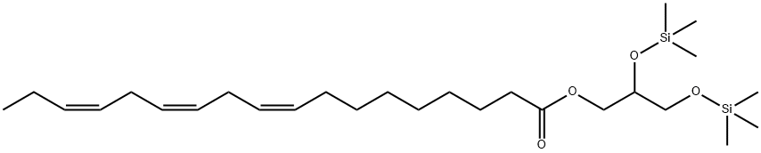 (9Z,12Z,15Z)-9,12,15-Octadecatrienoic acid 2,3-bis(trimethylsilyloxy)propyl ester结构式