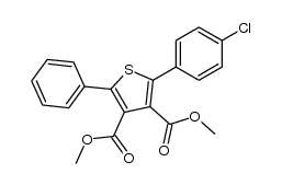 dimethyl 2-(4-chlorophenyl)-5-phenylthiophene-3,4-dicarboxylate结构式