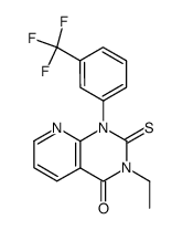 3-ethyl-2-thioxo-1-(3-trifluoromethyl-phenyl)-2,3-dihydro-1H-pyrido[2,3-d]pyrimidin-4-one结构式