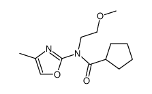 cyclopentanecarboxylic acid (2-methoxy-ethyl)-(4-methyl-oxazol-2-yl)-amide Structure