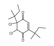 2,3-Dichlor-2,5-di-t-pentyl-5-cyclohexen-1,4-dion结构式