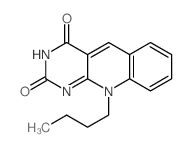 Pyrimido[4,5-b]quinoline-2,4(3H,10H)-dione, 10-butyl-结构式