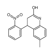 6-methyl-4-(2-nitrophenyl)-3,4-dihydro-1H-quinolin-2-one结构式
