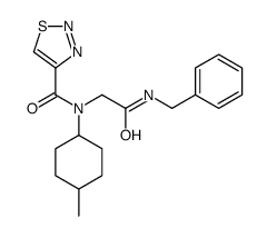 1,2,3-Thiadiazole-4-carboxamide,N-(4-methylcyclohexyl)-N-[2-oxo-2-[(phenylmethyl)amino]ethyl]-(9CI) Structure