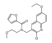 2-Furancarboxamide,N-[(2-chloro-6-ethoxy-3-quinolinyl)methyl]-N-(2-methoxyethyl)-(9CI)结构式