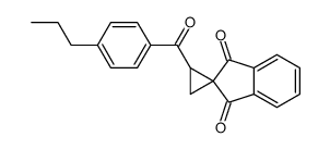 2-(4-propylbenzoyl)spiro[cyclopropane-1,2'-indene]-1',3'-dione结构式