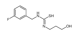 1-[(3-fluorophenyl)methyl]-3-(3-hydroxypropyl)thiourea结构式