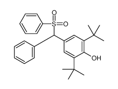 4-[benzenesulfonyl(phenyl)methyl]-2,6-ditert-butylphenol结构式
