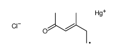 chloro-(3-methyl-5-oxohex-3-enyl)mercury Structure