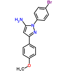 1-(4-Bromophenyl)-3-(4-methoxyphenyl)-1H-pyrazol-5-amine structure