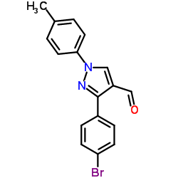 3-(4-BROMOPHENYL)-1-P-TOLYL-1H-PYRAZOLE-4-CARBALDEHYDE结构式