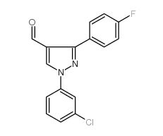 1-(3-chlorophenyl)-3-(4-fluorophenyl)-1h-pyrazole-4-carbaldehyde structure