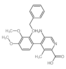 5-amino-4-(3,4-dimethoxy-2-phenylmethoxy-phenyl)-3-methyl-pyridine-2-carboxylic acid结构式