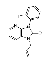 1-allyl-3-(2-fluoro-phenyl)-1,3-dihydro-imidazo[4,5-b]pyridin-2-one Structure