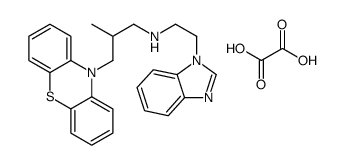 N-[2-(benzimidazol-1-yl)ethyl]-2-methyl-3-phenothiazin-10-ylpropan-1-amine,oxalic acid Structure