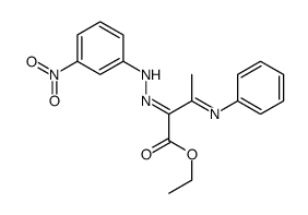 ethyl 2-[(3-nitrophenyl)hydrazinylidene]-3-phenyliminobutanoate Structure